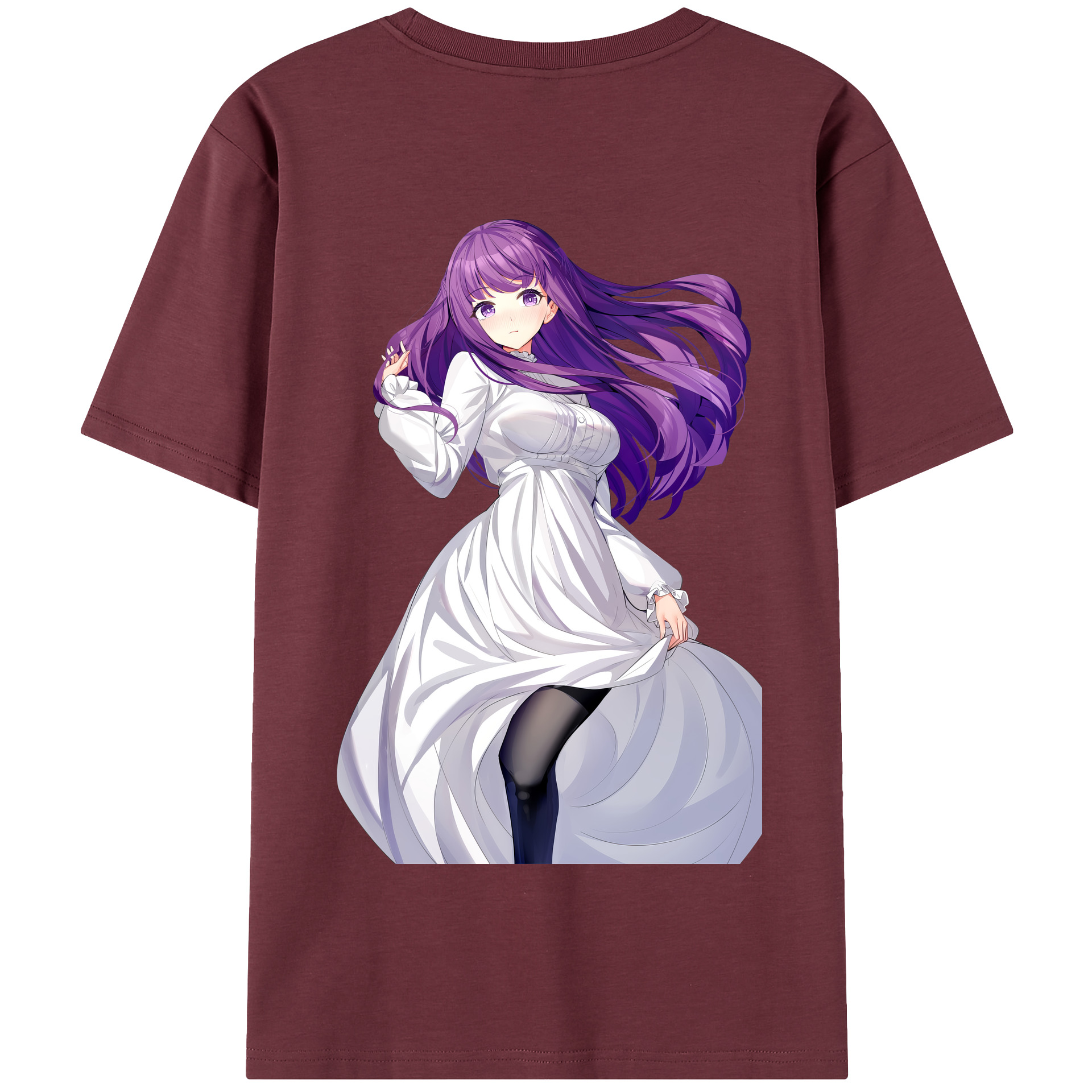 （画像用） 葬送のフリーレン Frieren 綿100％半袖Tシャツ（背面プリント）
